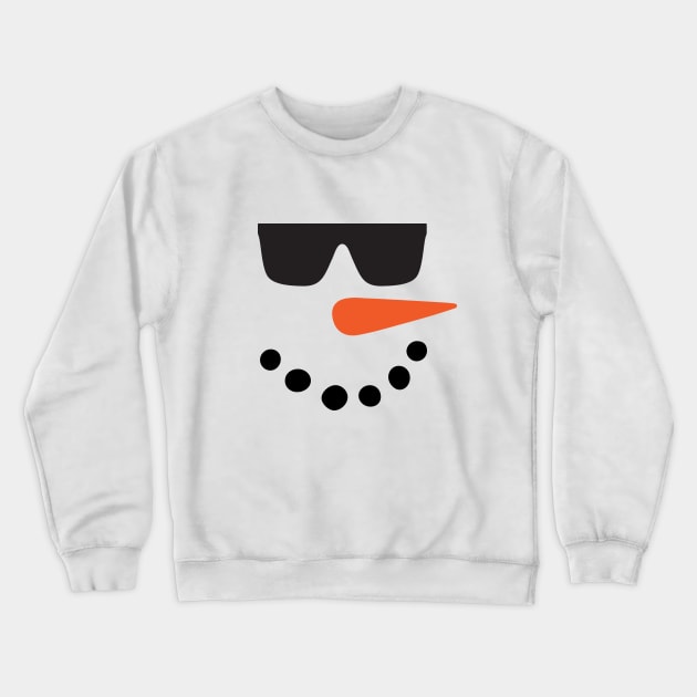 Snowman Face Christmas Crewneck Sweatshirt by Bourdia Mohemad